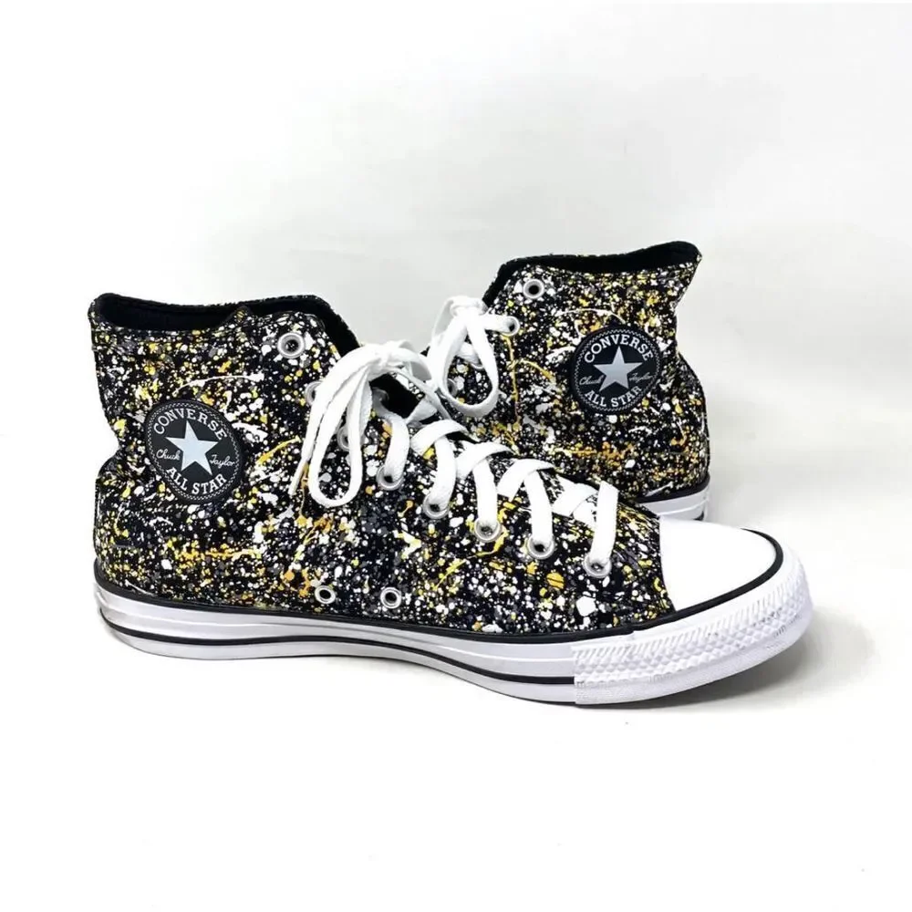 Converse Unisex Chuck Taylor‎ All Star Hi Shoe Size 9 Men Black /Yellow A00468F
